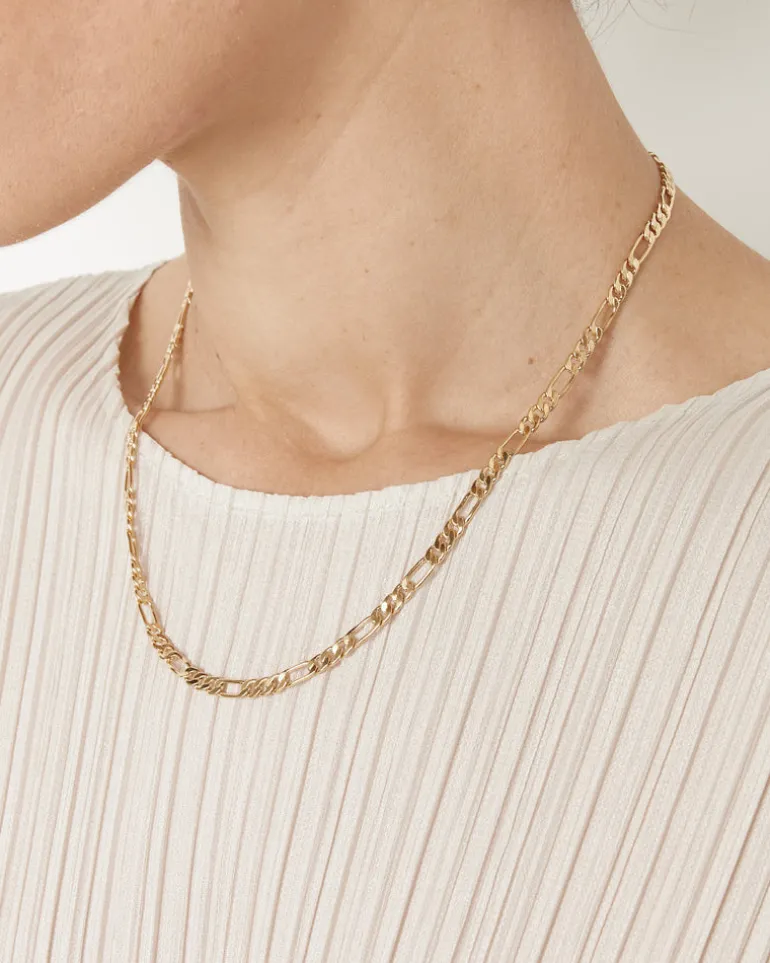 Figaro Chain in 14K Plated Brass