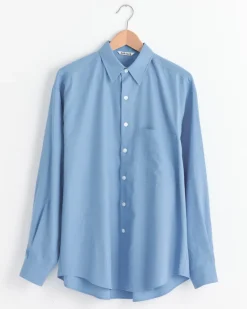 Finx Twill Big Shirt in Blue