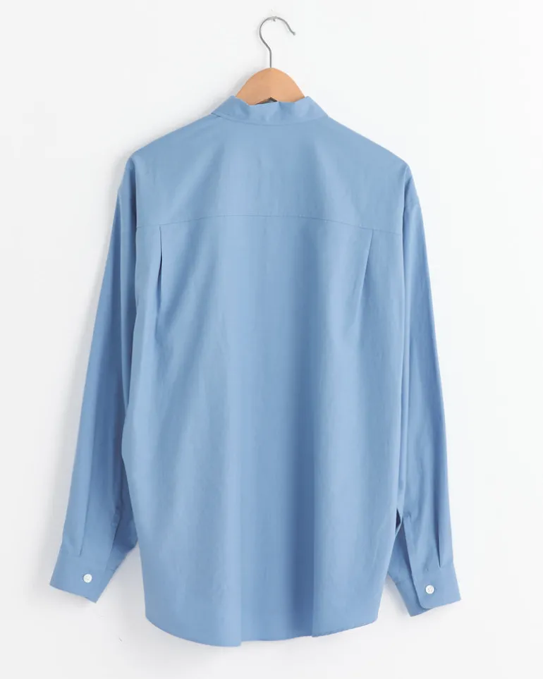 Finx Twill Big Shirt in Blue