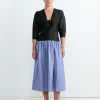 Fleur Dress in Cobalt Stripe