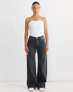 Folded Crew Top in White