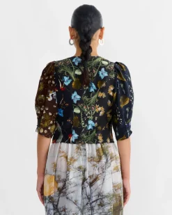 Folk Blouse in Print Z/Flower Power Dark