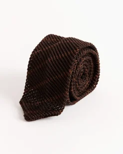 Formal Tie in Chestnut Stripe