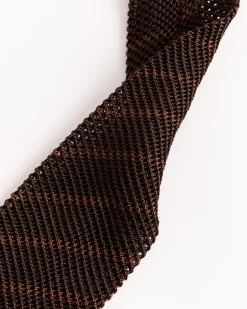 Formal Tie in Chestnut Stripe