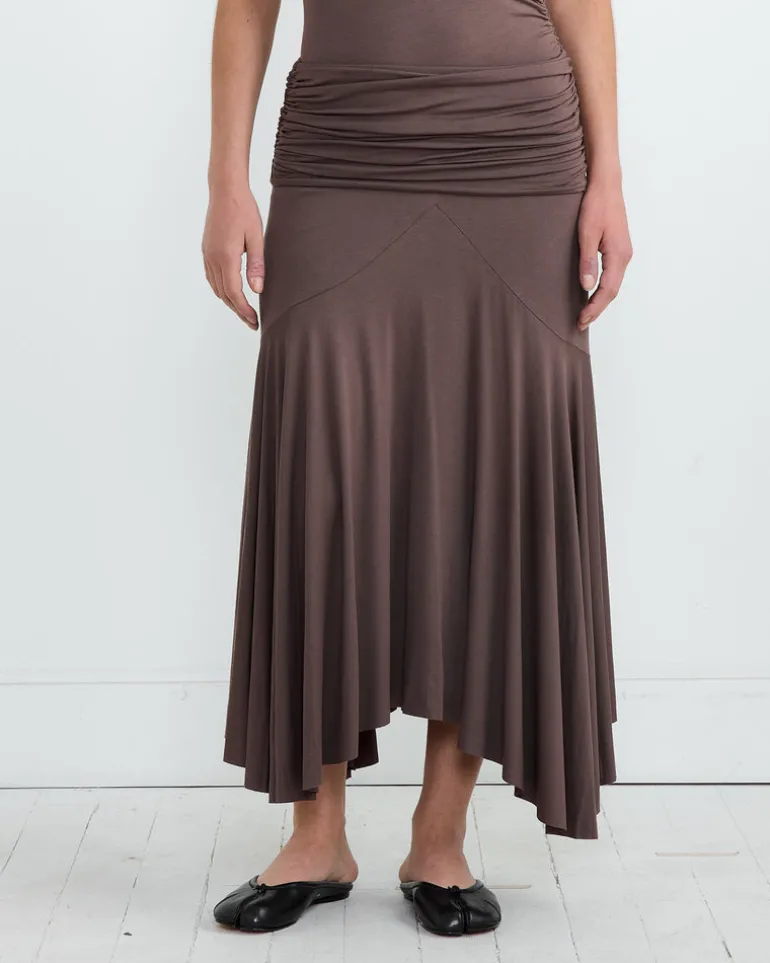 Fortuna Midi Skirt in Brown