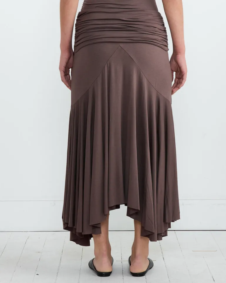Fortuna Midi Skirt in Brown