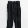 French Terry Baggy Trouser in Black