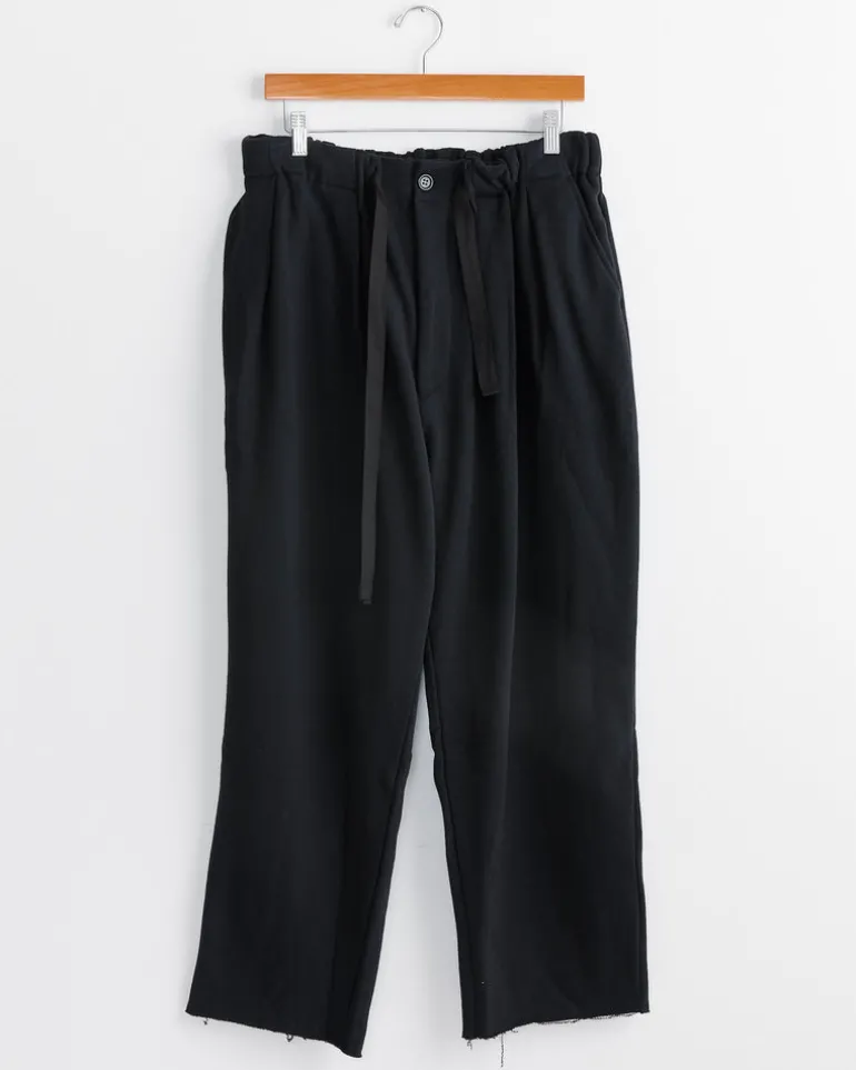 French Terry Baggy Trouser in Black
