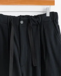 French Terry Baggy Trouser in Black