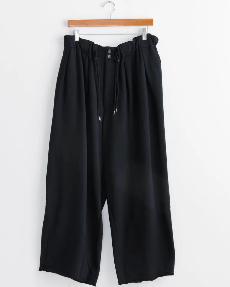 French Terry Circular Pant in Black