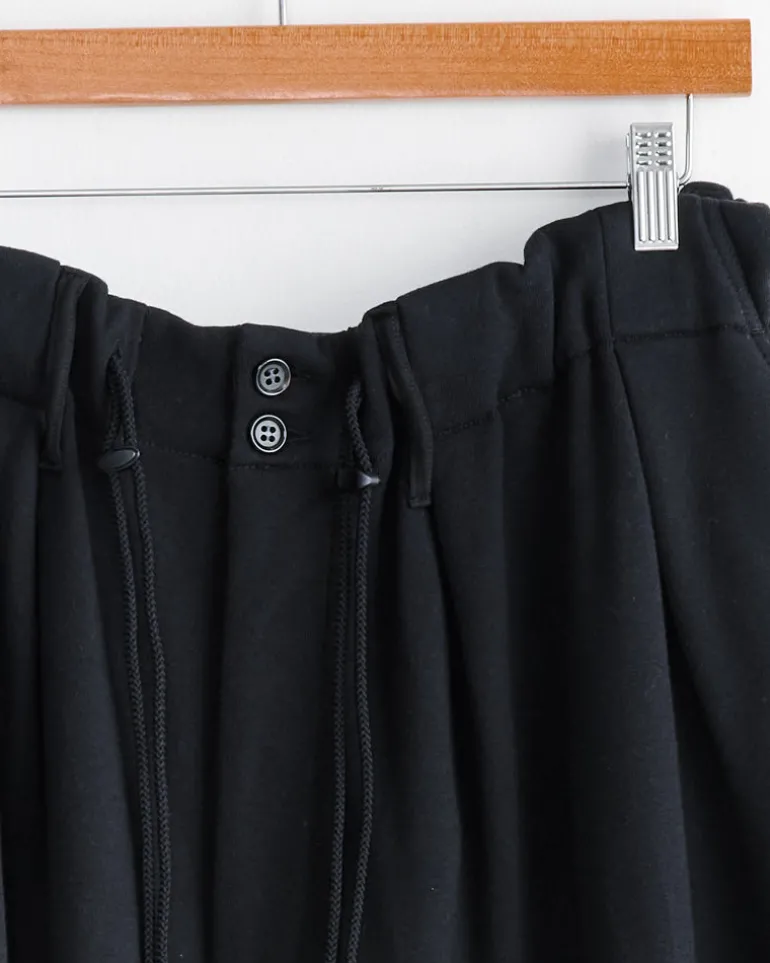 French Terry Circular Pant in Black