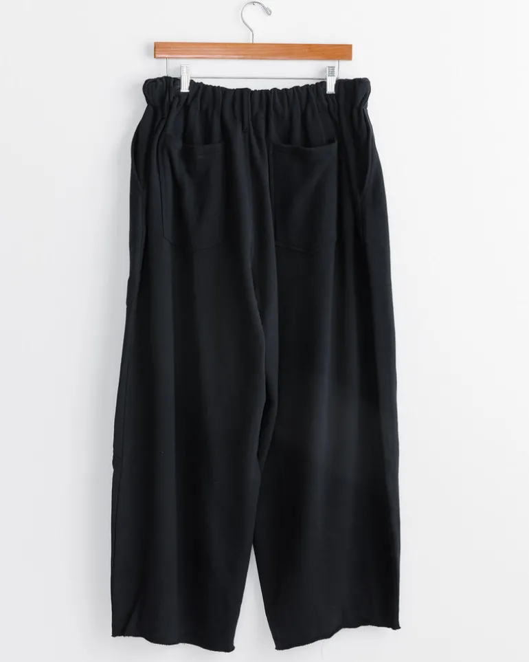 French Terry Circular Pant in Black