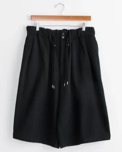 French Terry Circular Short Pant in Black