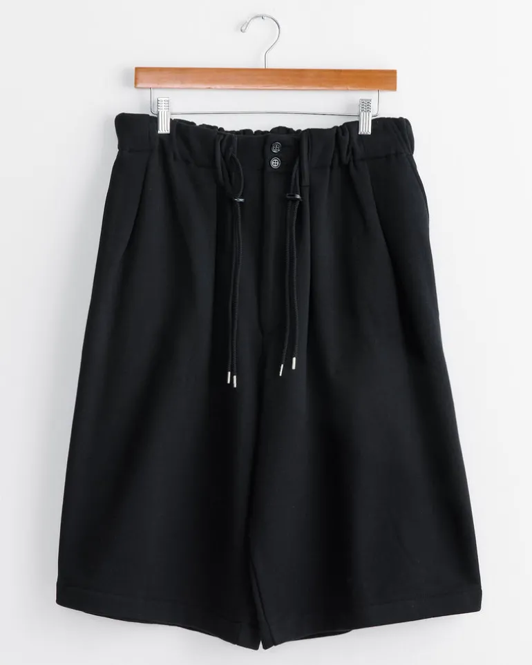 French Terry Circular Short Pant in Black