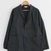 Garment Dye 2B Jacket in Green Charcoal