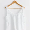 Gathered Linen Set in White