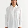 Gio Shirt in Crushed Cotton White