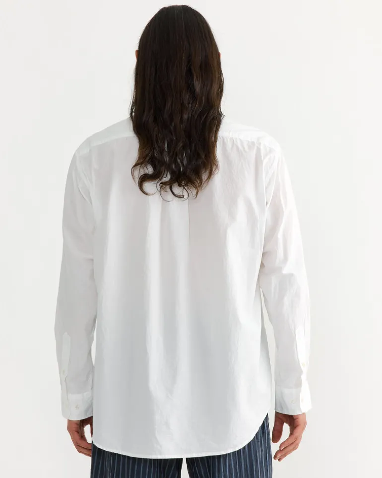 Gio Shirt in Crushed Cotton White