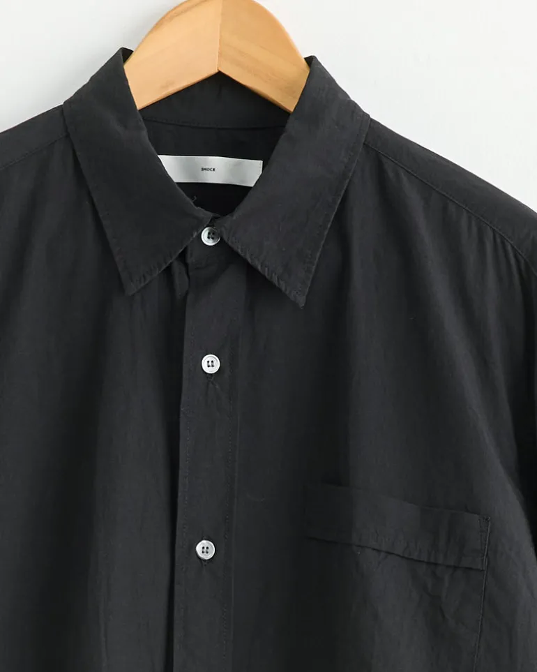 Gio Shirt in Crushed Cotton Black