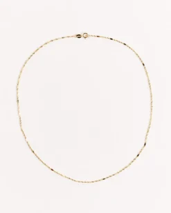 Glitter Link Chain in 14k Yellow Gold