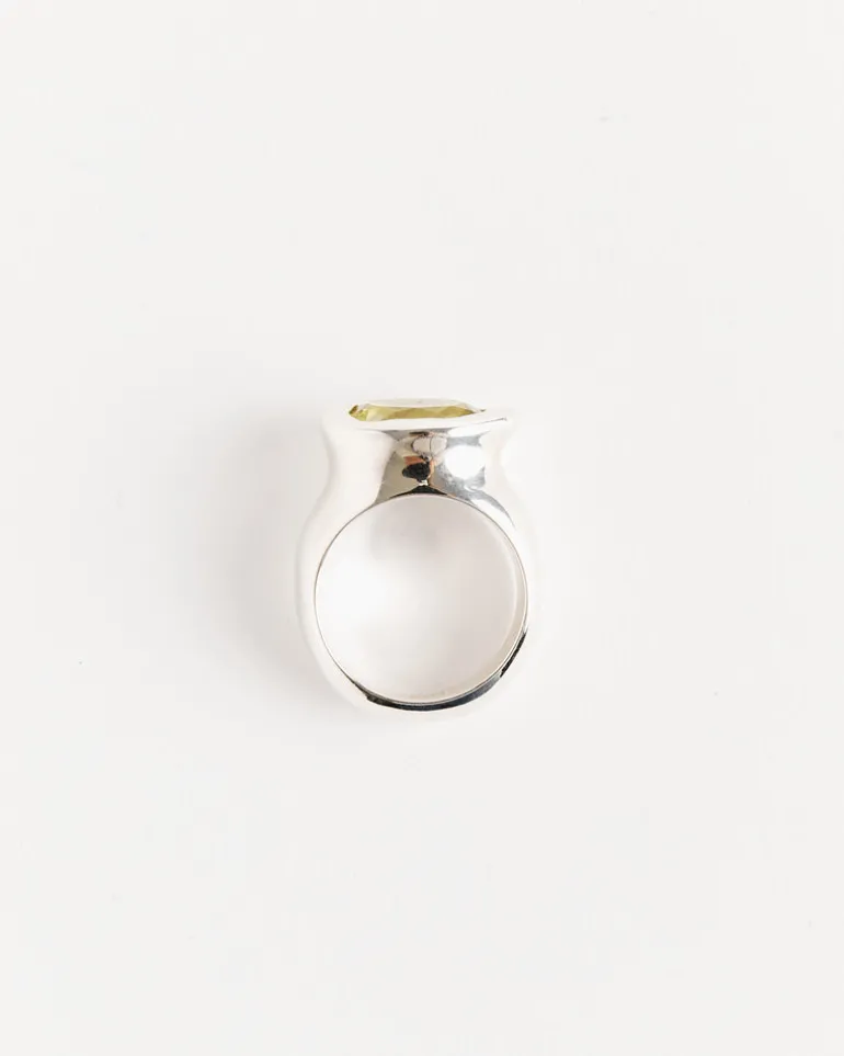 Grand Ring in Sterling Silver/Lemon Topaz