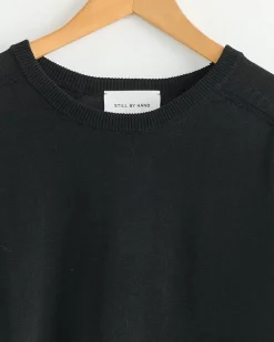 Half Sleeve Knit Shirt in Black