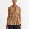 Halterneck Top in Smoke
