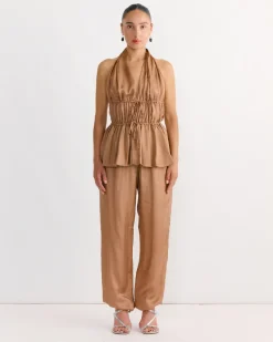 Halterneck Top in Smoke