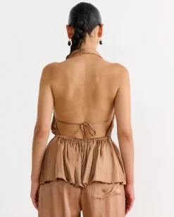 Halterneck Top in Smoke