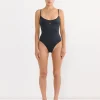 Heart Swim Bodysuit in Black