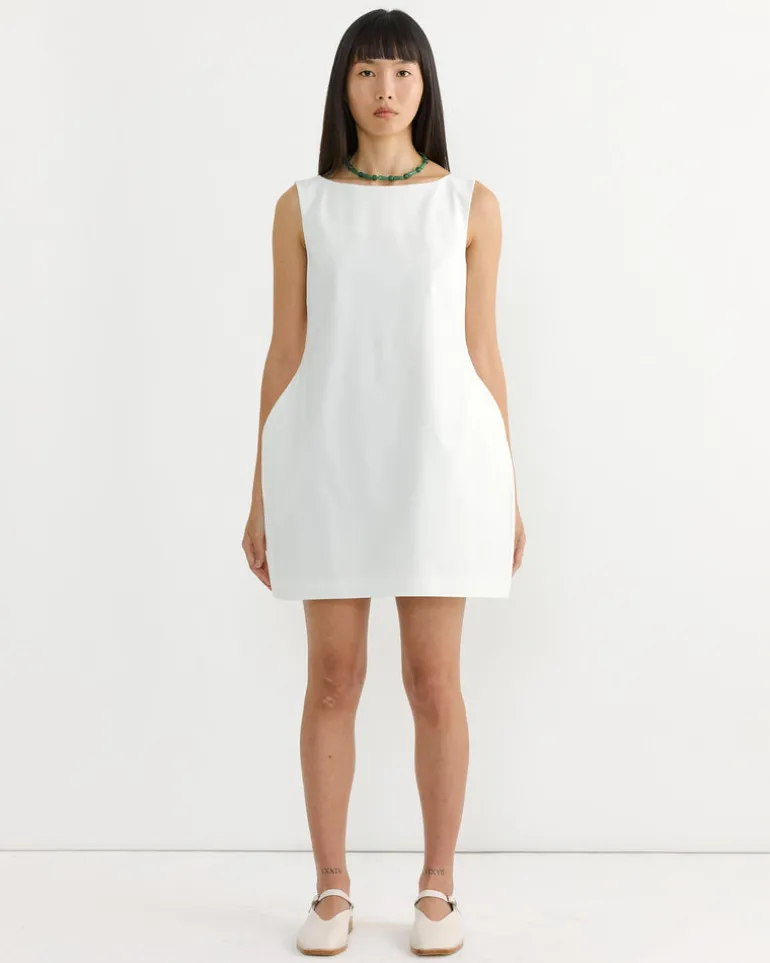 Hourglass Mini Dress in White