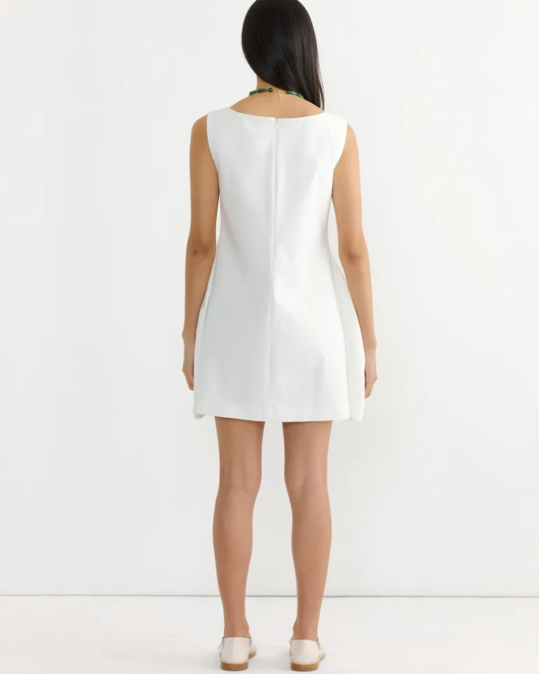 Hourglass Mini Dress in White