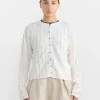 Inlay Cardigan in White