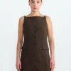 Innes Dress in Dark Khaki