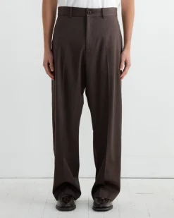 Jazz Pant Wool Gabardine in Brown Mélange
