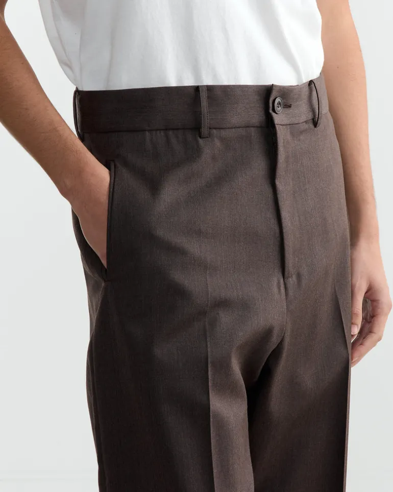 Jazz Pant Wool Gabardine in Brown Mélange