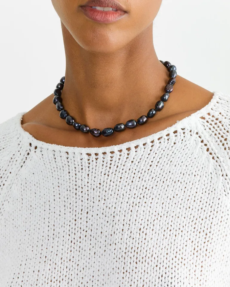 Jean Necklace in Black/Gold
