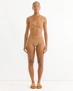 Juno Bikini in Metallic Cocoa