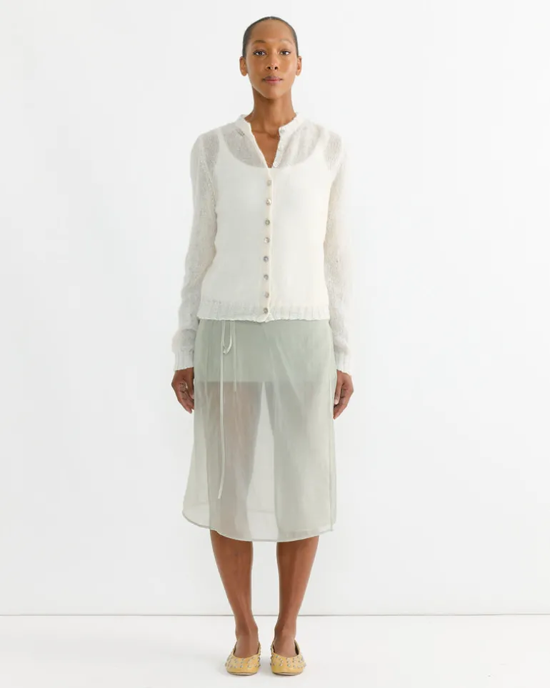 Kiss Cardigan in White