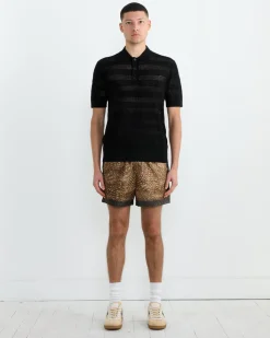 Knit Polo in Black