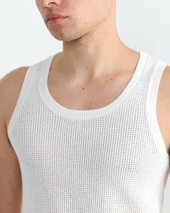 Knit Tank Top in White