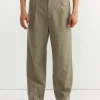 Kogai Pant in Silky Cotton Poplin Olive