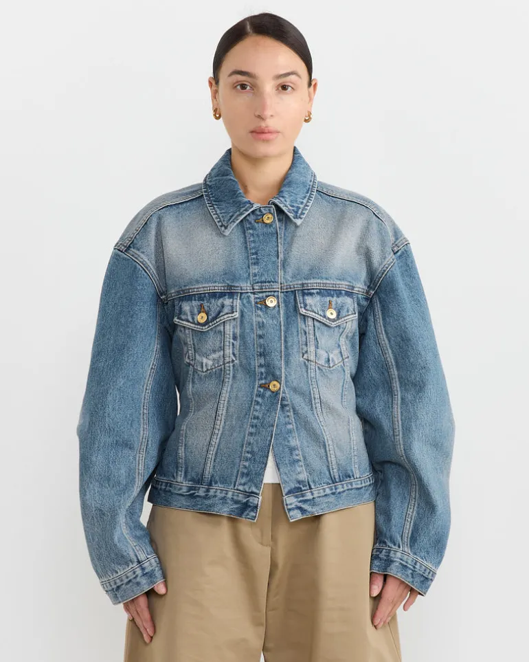 La Veste De-Nimes Jacket in Blue/Tabac