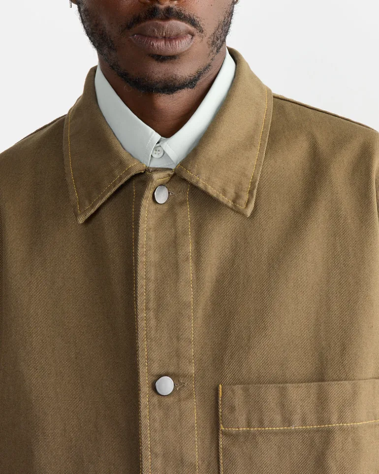 Lang Jacket in Cotton Twill Olive