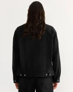 Lang Jacket in Cotton Twill Black