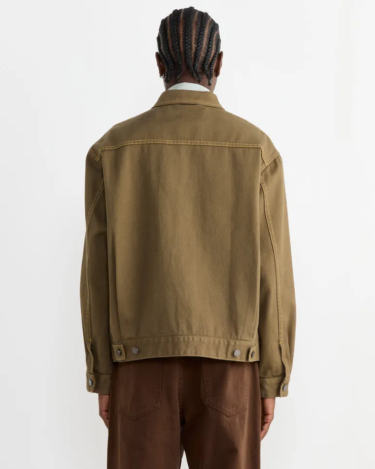 Lang Jacket in Cotton Twill Olive