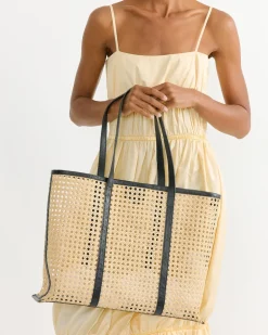 Large Margot Bag in Black Rattan