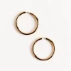 Large Seamless Hoops in Gold Tone