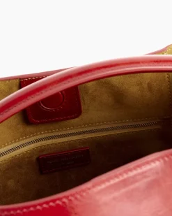 Leather Bucket Bag in Brique