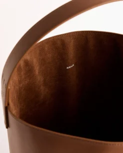Leather Shoulder AETA Bag in Brown